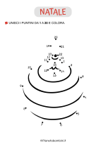 Unisci i puntini 1-20 pallina di Natale