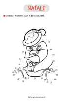 Unisci i puntini 1-30 pinguino