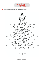 Unisci i puntini 1-35 albero di Natale
