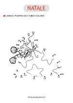 Unisci i puntini 1-25 sacco dei regali