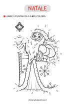Unisci i puntini 1-40 Babbo Natale