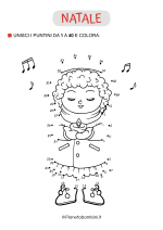 Unisci i puntini 1-40 bambina del coro