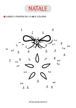 Unisci i puntini 1-45 stella decorativa