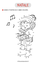 Unisci i puntini 1-50 bambina del coro