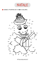 Unisci i puntini 1-60 pecora natalizia