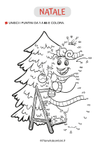 Unisci i puntini 1-65 albero di Natale