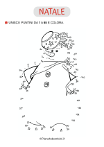 Unisci i puntini 1-65 pupazzo di neve