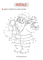 Unisci i puntini 1-72 Babbo Natale