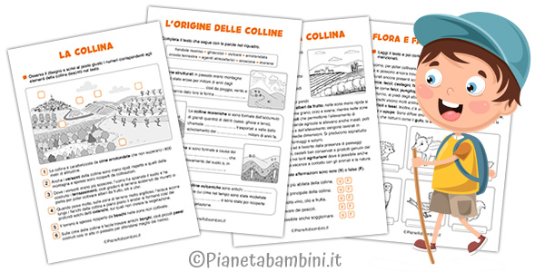 Schede didattiche sulla collina per la classe terza Schede didattiche sulla collina per la classe terza della Scuola Primaria