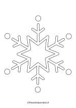 Sagoma Fiocco di Neve da stampare 20