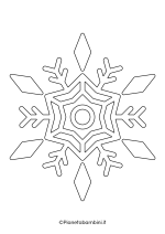 Sagoma Fiocco di Neve da stampare 21