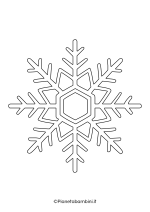 Sagoma Fiocco di Neve da stampare 24