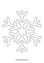 Sagoma Fiocco di Neve da stampare 25