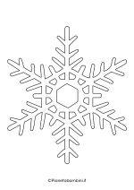 Sagoma Fiocco di Neve da stampare 26