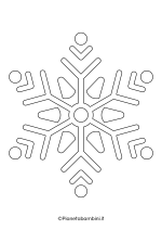 Sagoma Fiocco di Neve da stampare 27