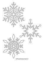 Sagoma Fiocco di Neve piccoli da stampare 07