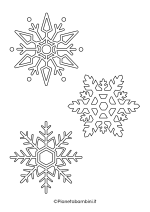 Sagoma Fiocco di Neve piccoli da stampare 08