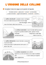 Scheda didattica sulla collina per la classe terza della Scuola Primaria nr. 2