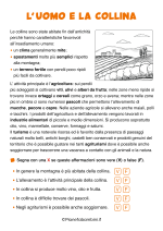 Scheda didattica sulla collina per la classe terza della Scuola Primaria nr. 3