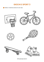 Scheda didattica su giochi e sport in italiano per stranieri e BES nr. 3