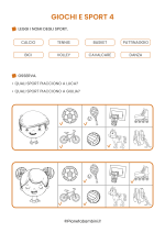 Scheda didattica su giochi e sport in italiano per stranieri e BES nr. 4