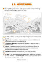 Scheda didattica sulla montagna per la classe terza della Scuola Primaria nr. 1