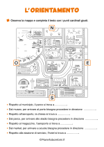 Scheda didattica sull'orientamento per la classe terza della Scuola Primaria nr. 3