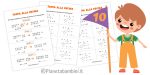 Schede didattiche sulle addizioni con tappa alla decina per la classe seconda della Scuola Primaria