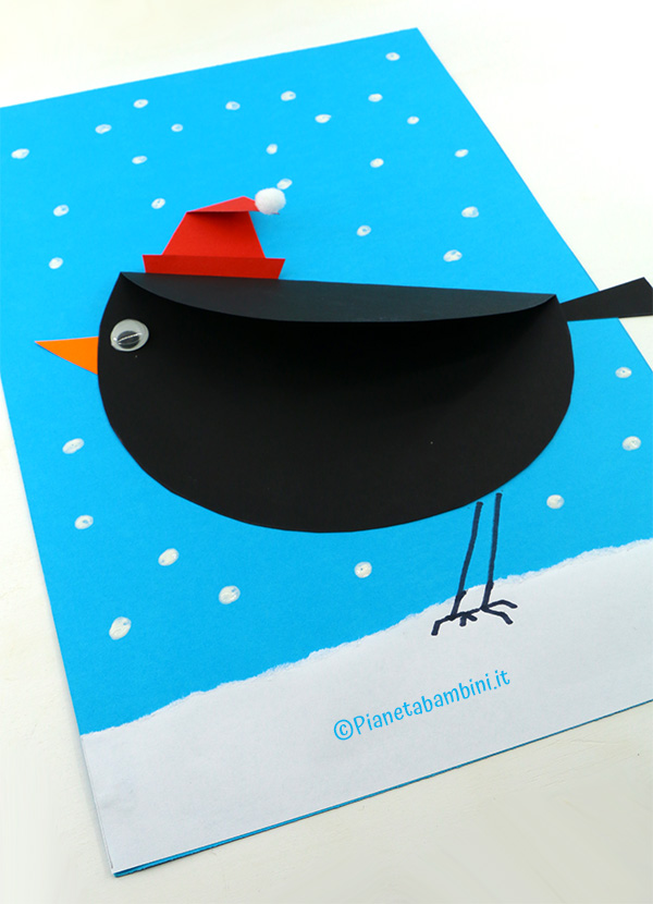 Come creare un merlo di cartoncino per i Giorni della Merla