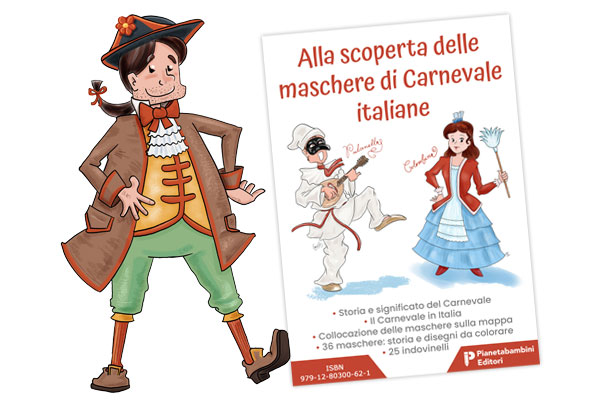 Libro delle maschere di Carnevale Libro di Pianetabambini sulle maschere di Carnevale