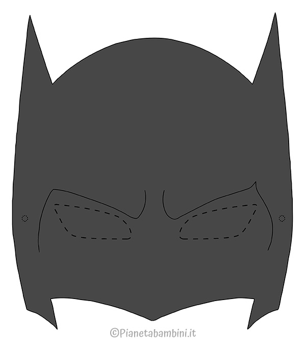 Maschera di Batman da stampare e ritagliare