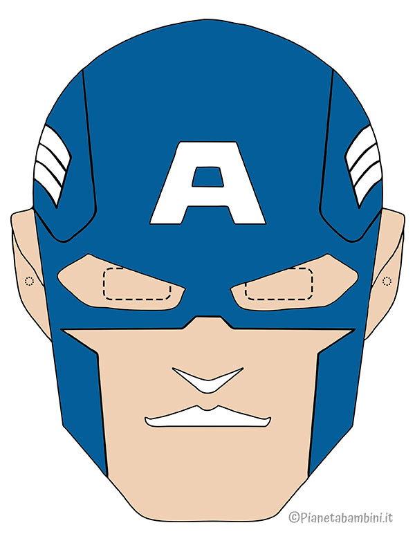 Maschera di Capitan America da stampare e ritagliare