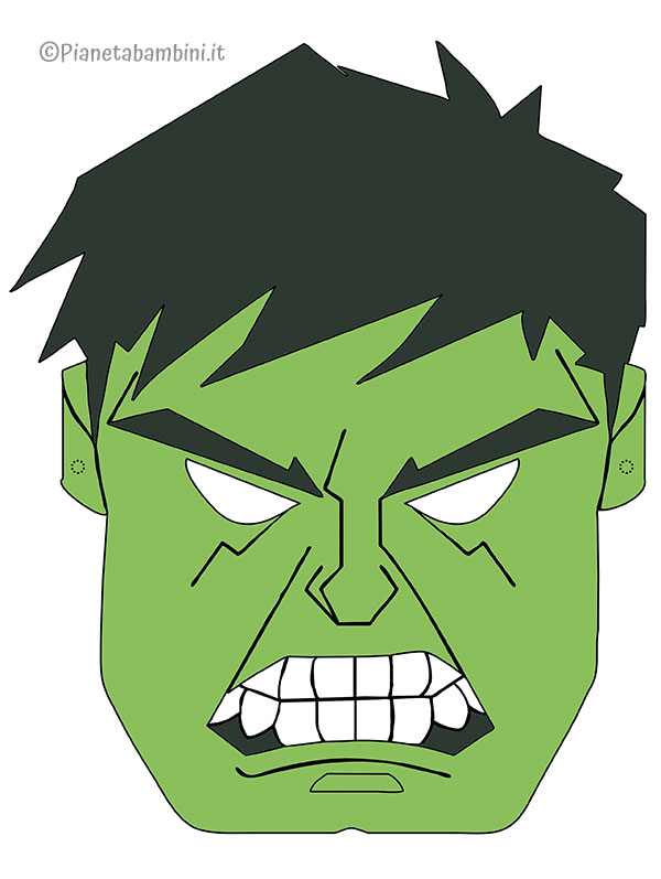 Maschera di Hulk da stampare e ritagliare