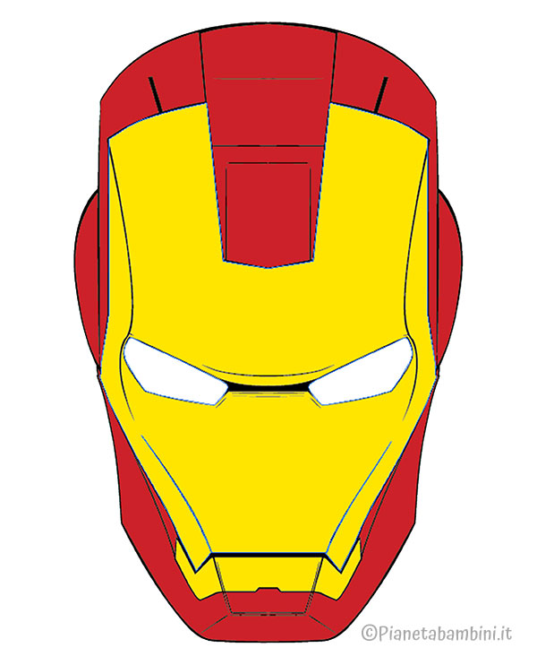 Maschera di Iron Man da stampare e ritagliare
