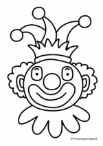 Maschera da pagliaccio da stampare e colorare nr. 7