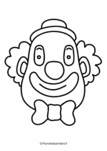 Maschera da pagliaccio da stampare e colorare nr. 8