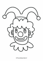 Maschera da pagliaccio da stampare e colorare nr. 9