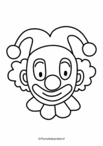 Maschera da pagliaccio da stampare e colorare nr. 10