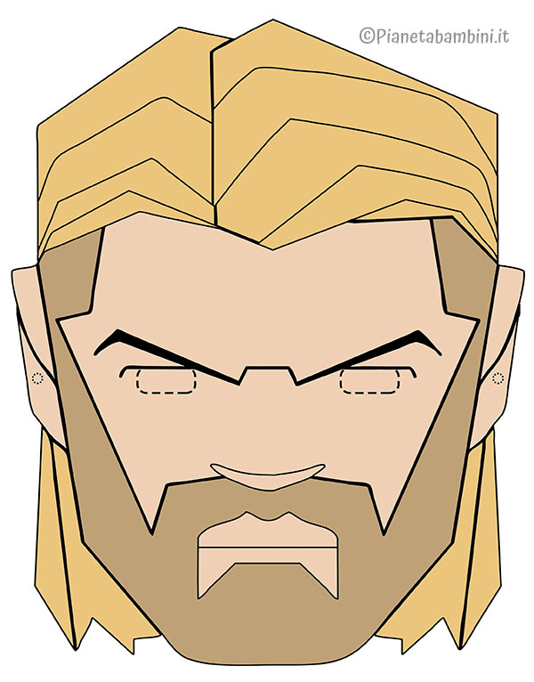 Maschera di Thor da stampare e ritagliare