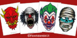 Maschere dell'horror paurose da stampare e ritagliare