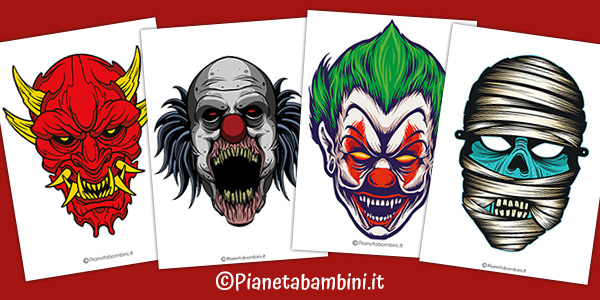 Maschere dell'horror paurose da stampare Maschere dell'horror paurose da stampare e ritagliare