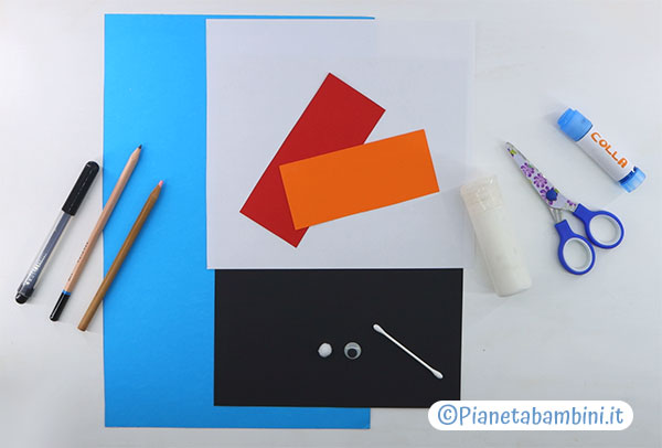 Occorrente per creare il merlo di cartoncino