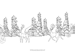 Disegno di paesaggio invernale da colorare n.47