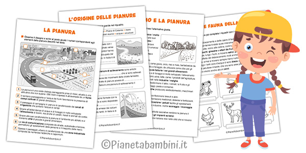Schede didattiche sulla pianura per la classe terza Schede didattiche sulla pianura per la classe terza della Scuola Primaria