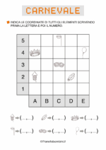 Scheda di coding di Carnevale con coordinate nr. 14