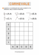 Scheda di coding di Carnevale con coordinate nr. 16