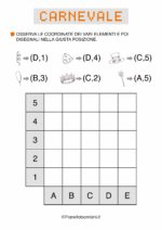Scheda di coding di Carnevale con coordinate nr. 18
