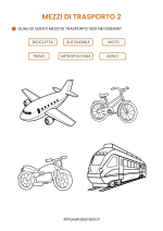 Scheda didattica sui mezzi di trasporto in italiano per stranieri e BES nr. 2