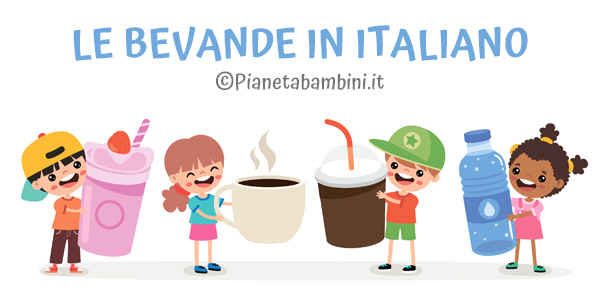 Schede didattiche sulle bevande in italiano per stranieri e BES