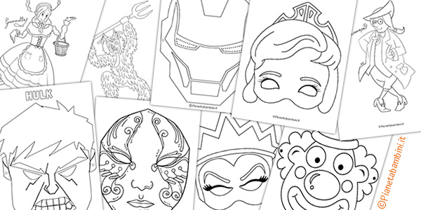 Disegni di Carnevale da stampare e colorare